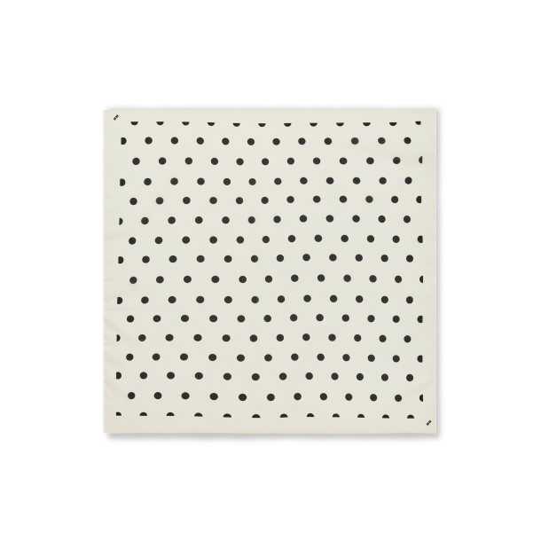 Soft cotton self scarf dot black