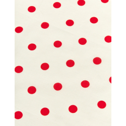 Soft cotton self scarf dot fiery red