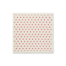 Soft cotton self scarf dot fiery red
