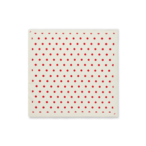 Soft cotton self scarf dot fiery red