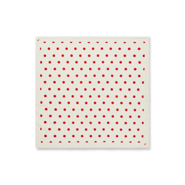 Soft cotton self scarf dot fiery red
