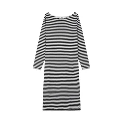 Soft single stripe silas dress blac
