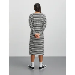 Soft single stripe silas dress blac