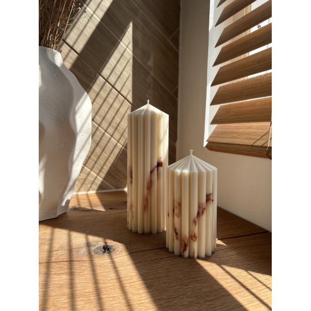 Soya lys stor marmor