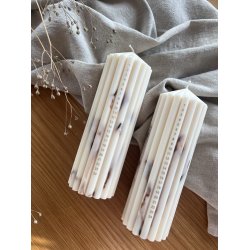 Soya lys stor marmor