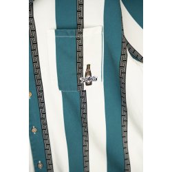Sport-cola stripe short sleeve shirt harbor blue