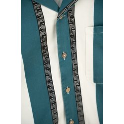 Sport-cola stripe short sleeve shirt harbor blue
