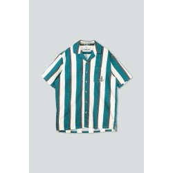 Sport-cola stripe short sleeve shirt harbor blue