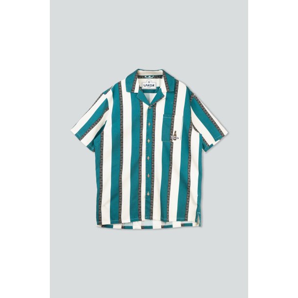 Sport-cola stripe short sleeve shirt harbor blue