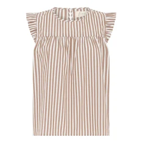 Stockholm top BC coffee wide stripe