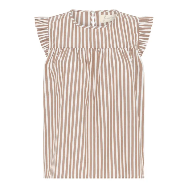 Stockholm top BC coffee wide stripe
