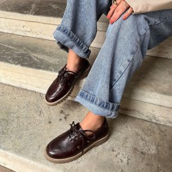 The walk leather brown