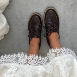 The walk leather brown