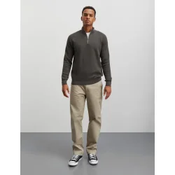 Tight cotton rune half zip beluga 