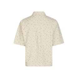 Tiki floral denim shirt off white