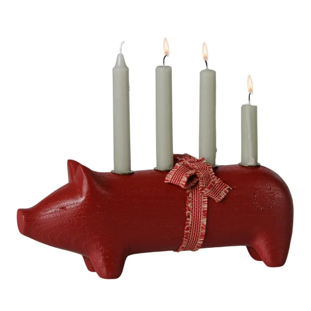 Tr�lysestage gris advent medium r�d 14-6802-00