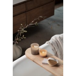 Glas lys 9,2x10,2 cm beige