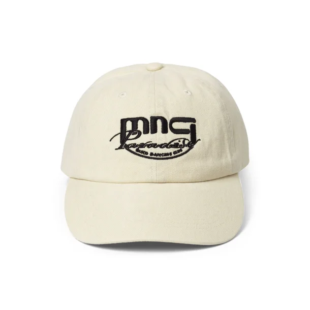 Washed cotton twill coal cap vanilla ice
