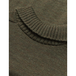 Wool berthe turtleneck tarmac mel