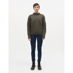 Wool berthe turtleneck tarmac mel