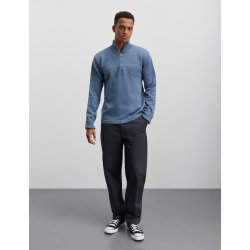 Wool klemens zip knit slate 