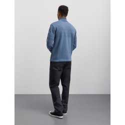 Wool klemens zip knit slate 