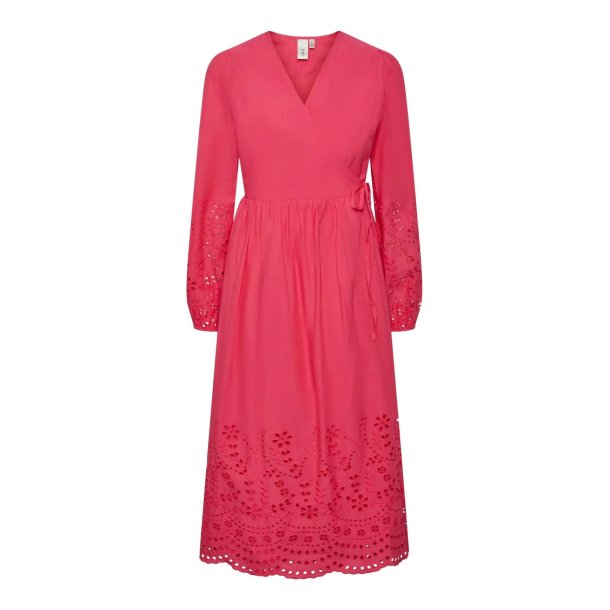 YASLuma ls wrap dress raspberry