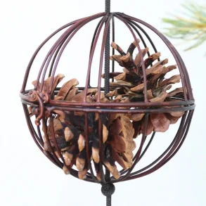 Iron decor ball rust small