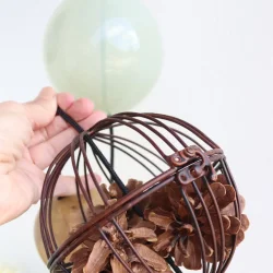 Iron decor ball rust large