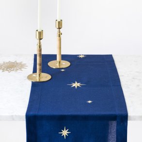 Bl� bordl�ber guldstjerner 30x175