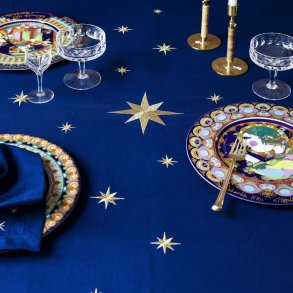 Bl� dug med guldstjerner 30x340