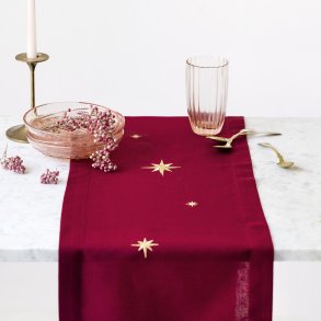 R�d bordl�ber guldstjerner 30x175