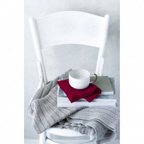 6 Rde servietter med hulsm