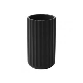 Lyngby Vase 15 cm mat black