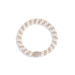 Kknekki white-beige glitter stripe 
