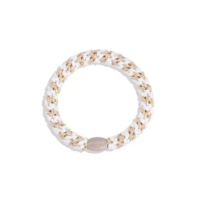 Kknekki white-beige glitter stripe 